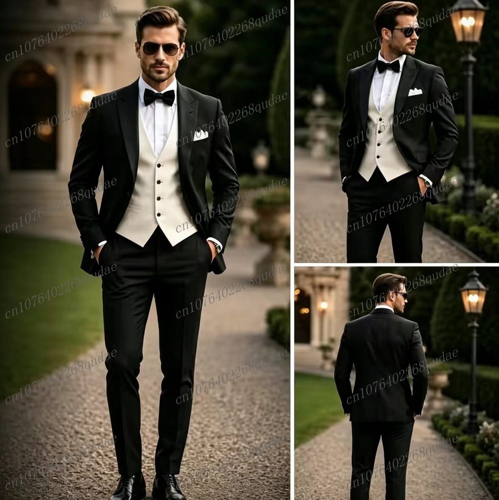 Formal Black And White Men Sui - Formal Wear For Men Black Suit recension och pris