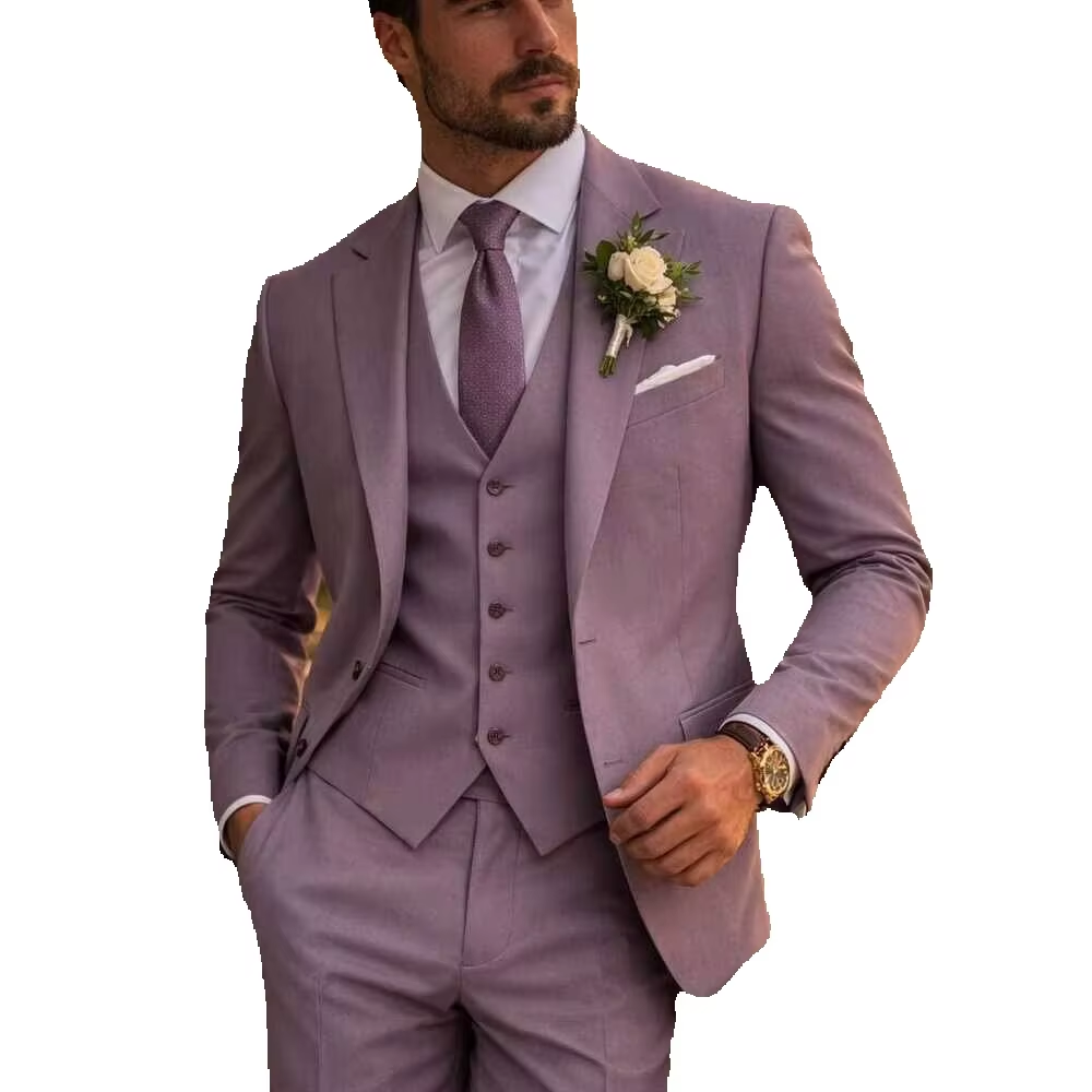 Lavender 3 Piece Men's Suit Li - Men Formal Wear With Blazer recension och pris
