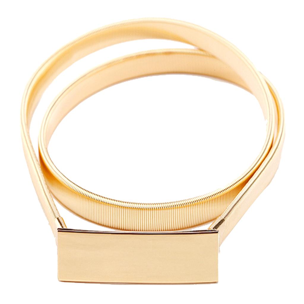 Skinny Elastic Waist Belt Gold - Formal Belt Leather Thin recension och pris