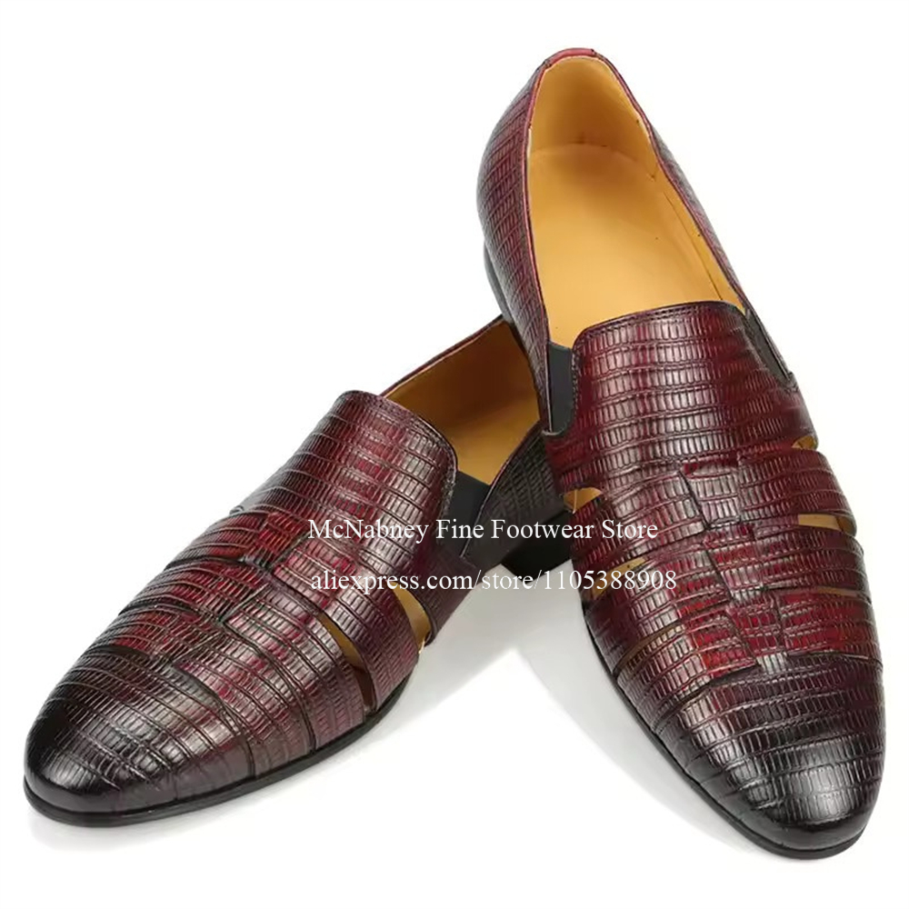 Breathable Cutout Burgundy Bla - Men Formal Wear Wedding recension och pris
