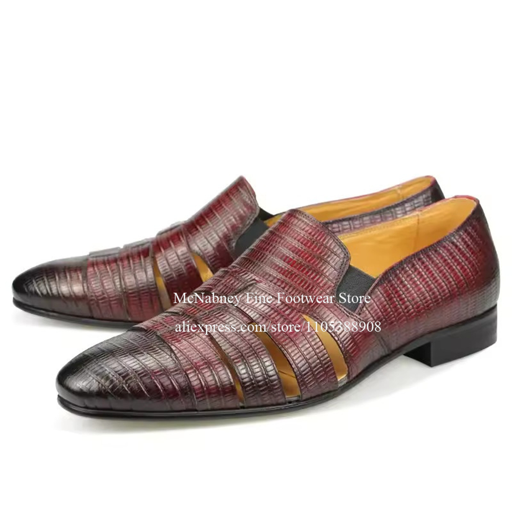 Breathable Cutout Burgundy Bla - Men Formal Wear Wedding recension och pris
