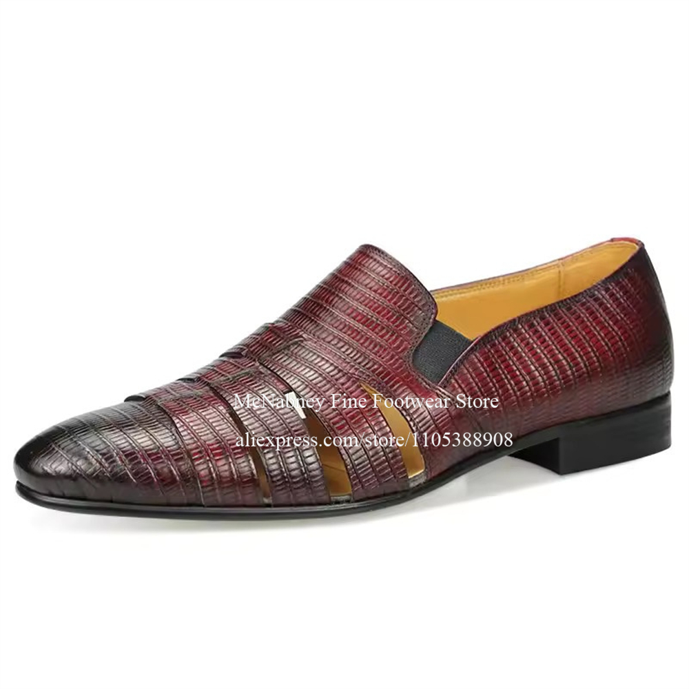 Breathable Cutout Burgundy Bla - Men Formal Wear Wedding recension och pris
