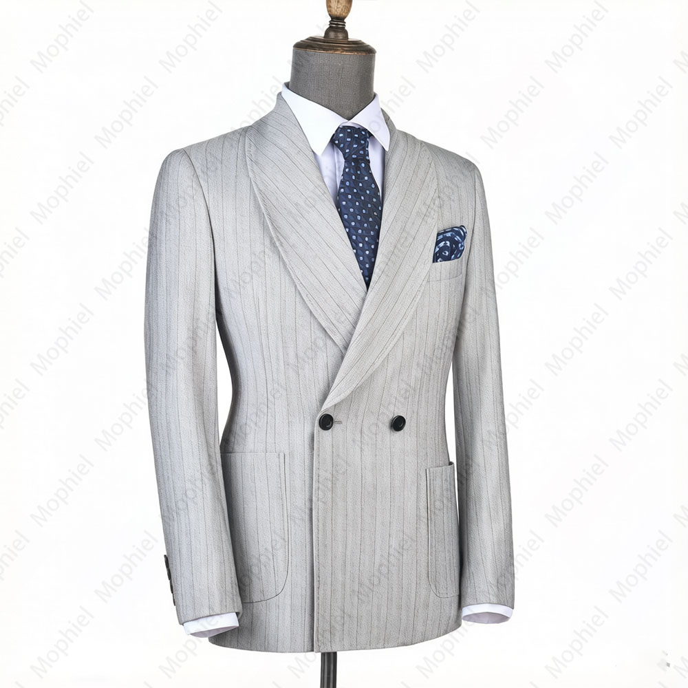 Mophiel Light Grey Men Suits S - Men Formal Wear Wedding recension och pris