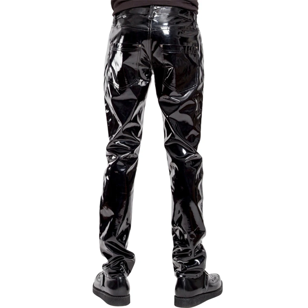 Men Faux Leather PVC Pants Tro - Men'S Gothic Formal Wear recension och pris