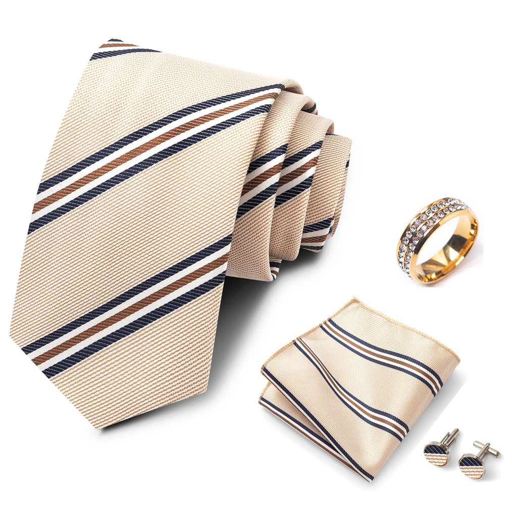 Striped Men's Tie Set, Stylish - Men Formal Wear Wedding recension och pris