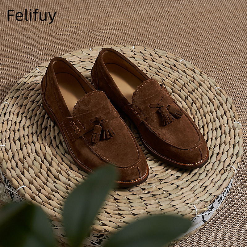 New Brown Men Flat Loafers Cow - Men Formal Wear Wedding recension och pris