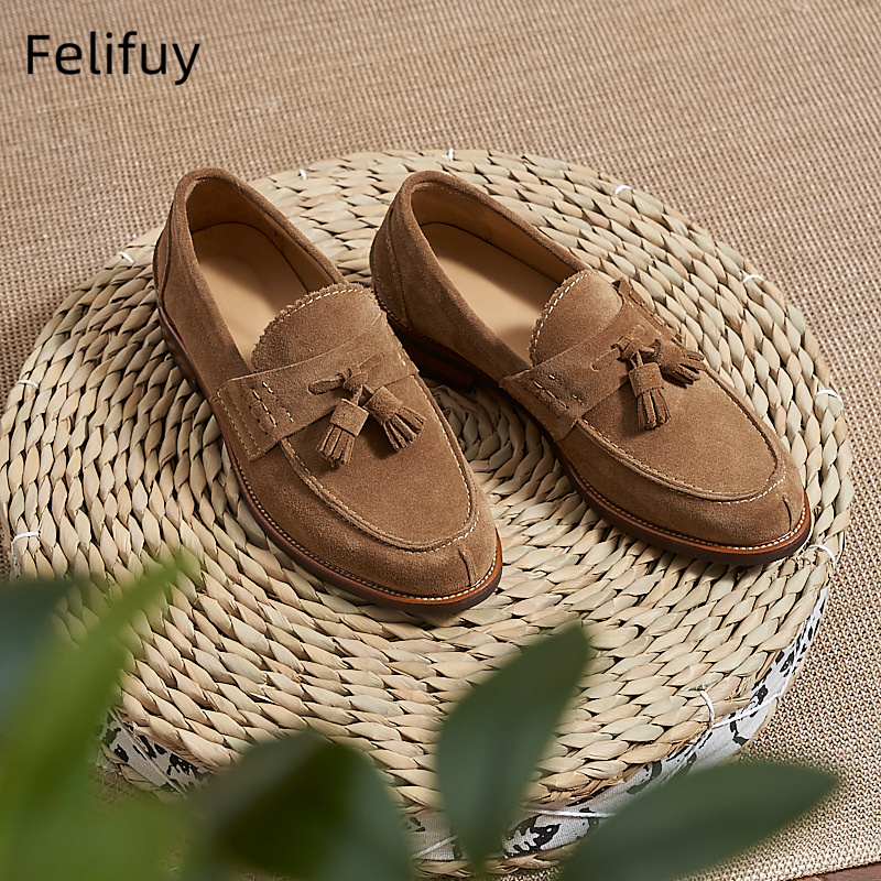 New Brown Men Flat Loafers Cow - Men Formal Wear Wedding recension och pris