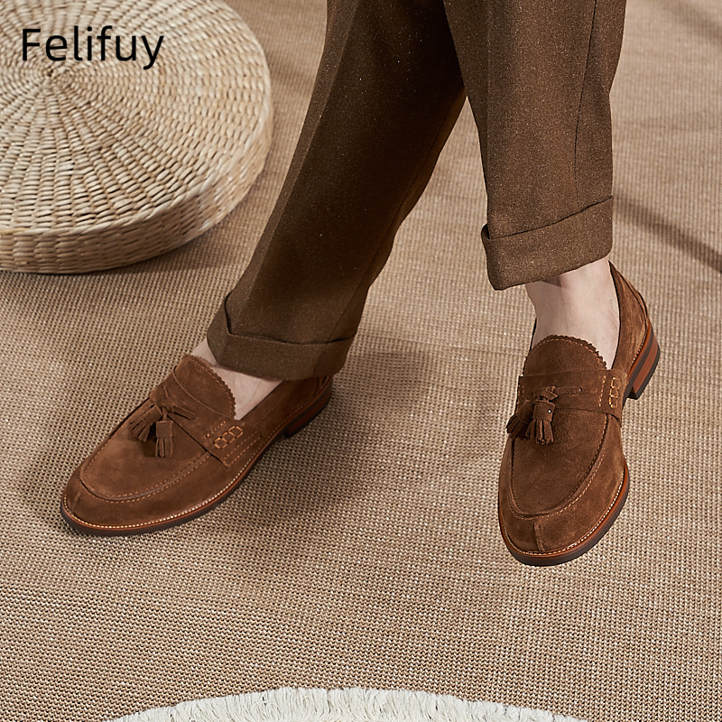 New Brown Men Flat Loafers Cow - Men Formal Wear Wedding recension och pris