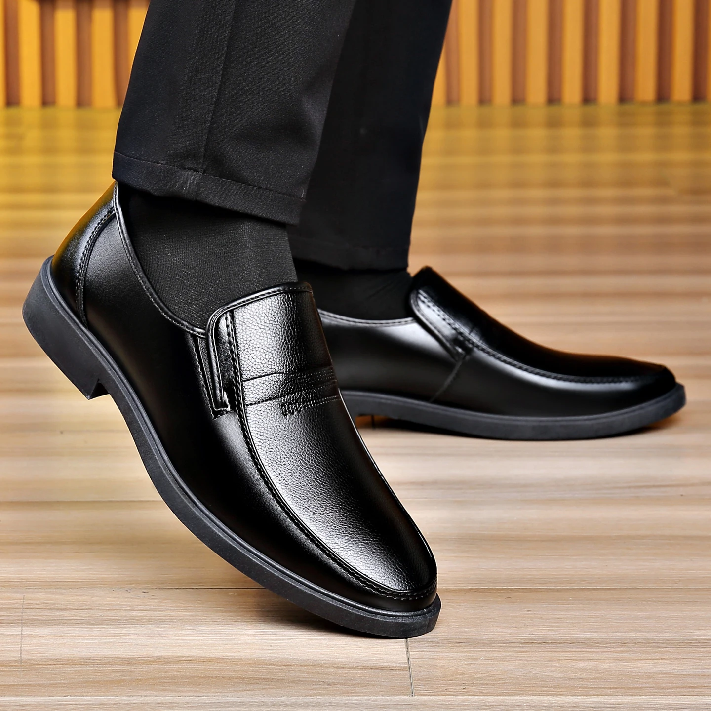 Men's Slip‑on Business Leather - Men'S Formal Office Wear Shoes recension och pris