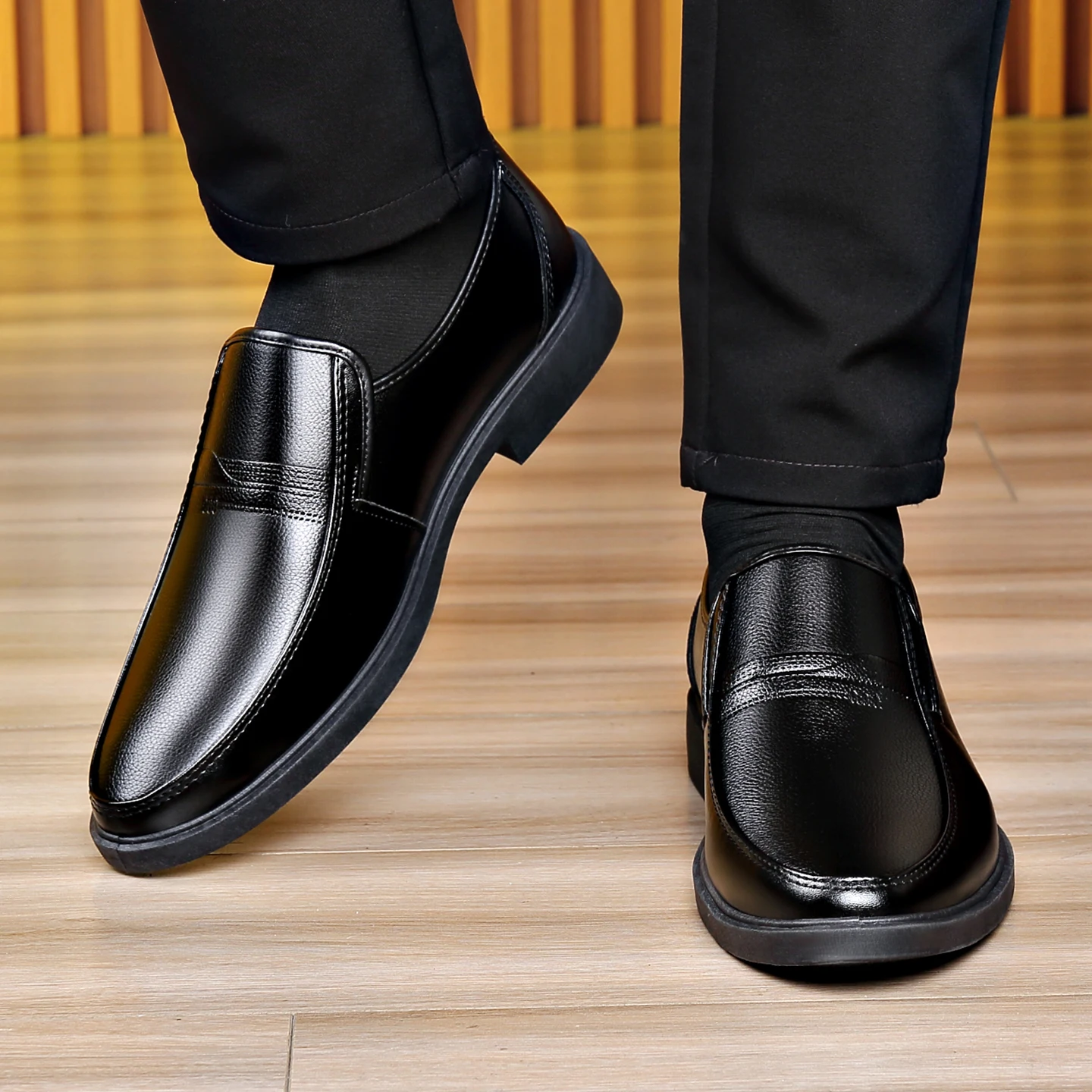 Men's Slip‑on Business Leather - Men'S Formal Office Wear Shoes recension och pris