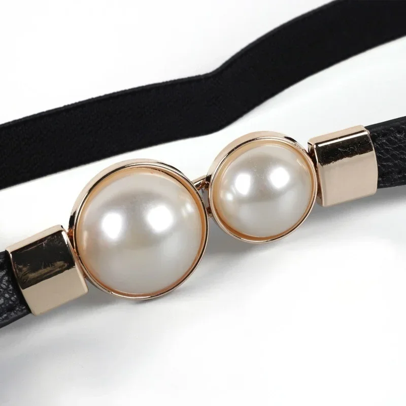 Women's Belt Creative Double P - Formal Belt Leather Thin recension och pris