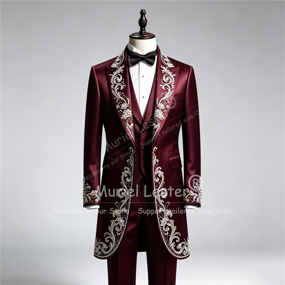 Luxury Man Wedding Tuxedo Suit - Men Formal Wear With Blazer recension och pris