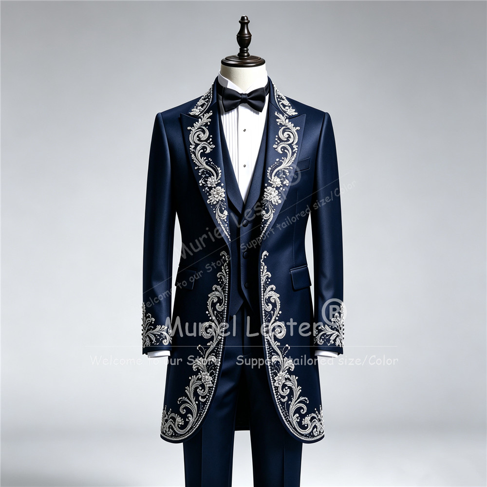 Luxury Man Wedding Tuxedo Suit - Men Formal Wear With Blazer recension och pris